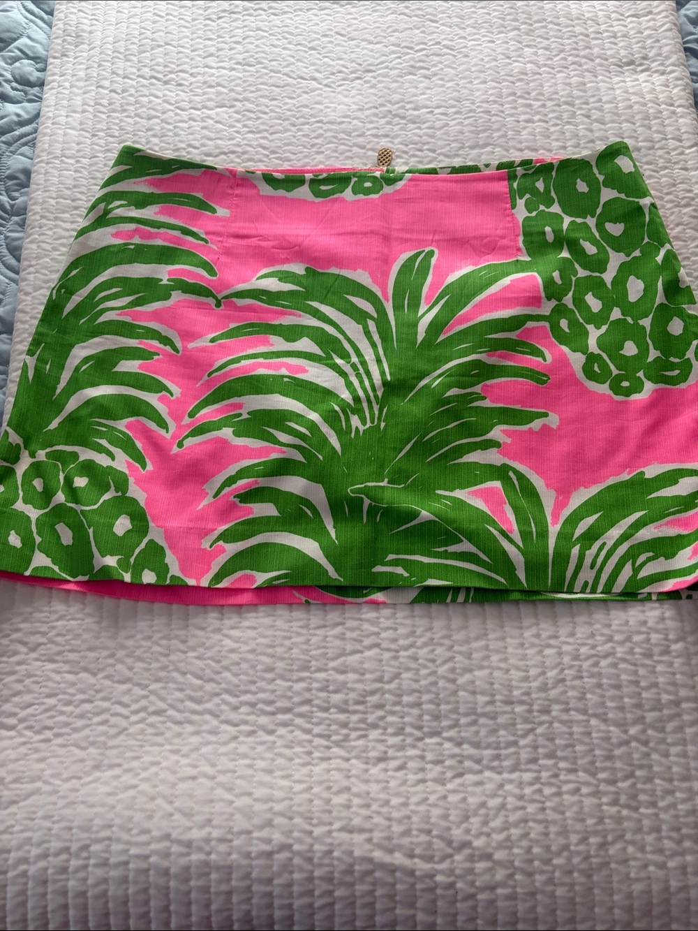Lilly Pulitzer Pink & Green Tropical Mini Skirt